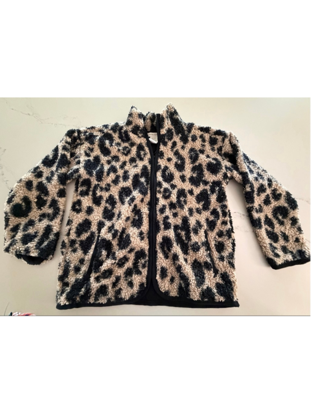 NEW Girls Cynthia Rowley Leopard Fleece Jacket 10/12